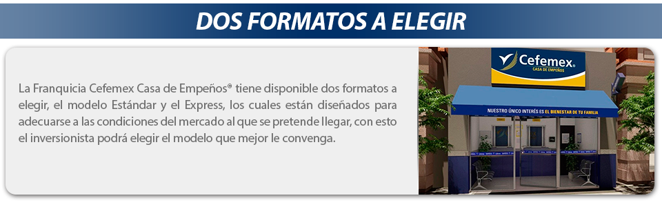 Dos formatos a elegir